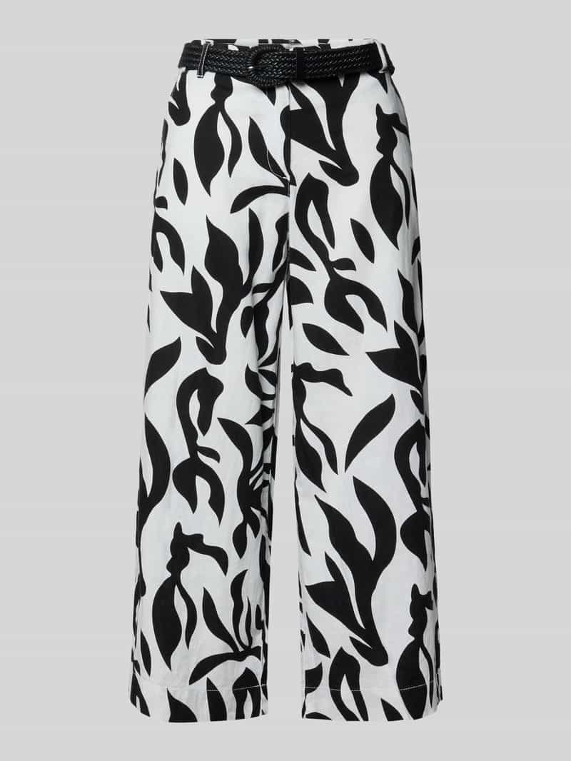 Kuloty z mieszanki lnu i bawełny z paskiem