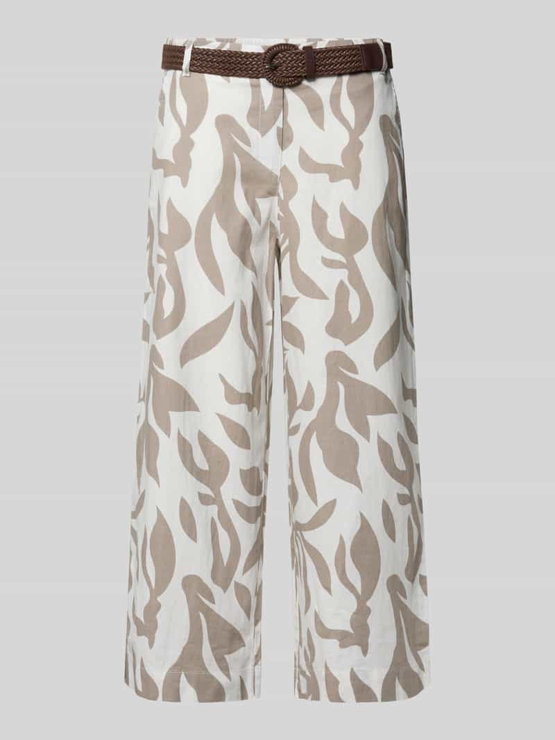 Kuloty z mieszanki lnu i bawełny z paskiem