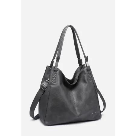 Pojemna Torebka Torba Damska Shopper LUIGISANTO Szara Format A4