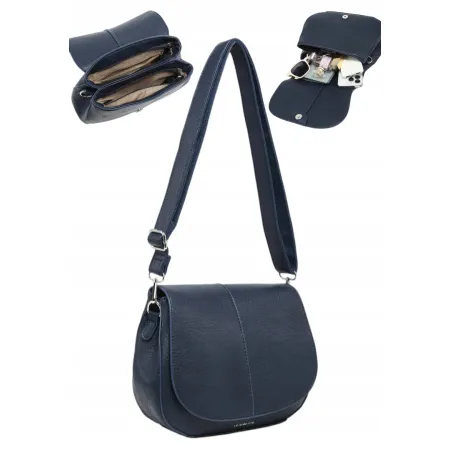 Torebka Torba Damska Listonoszka LUIGISANTO Pasek V6813 Blue