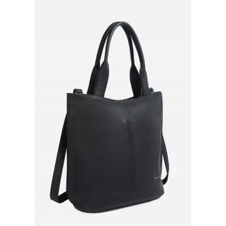 Pojemna Elegancka Torebka Damska Czarna Shopper LUIGISANTO