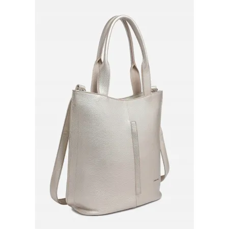 Pojemna Elegancka Torebka Damska Złota Shopper LUIGISANTO