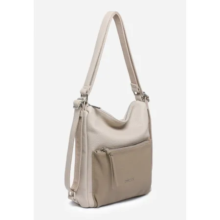 Damska Torebka Shopper 2w1 Plecak LUIGISANTO Beżowa