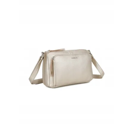 Modna Dwukomorowa Listonoszka Torebka Damska LUIGISANTO Złota