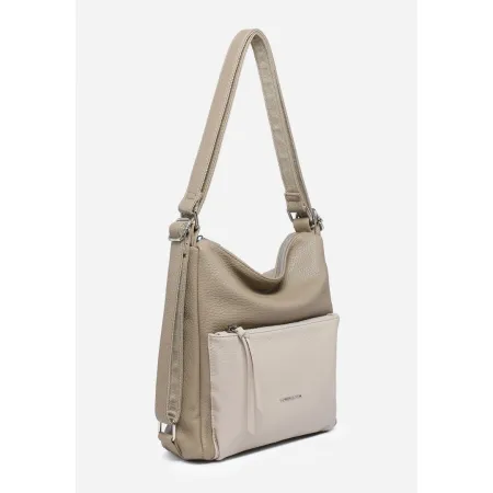 Damska Torebka Shopper 2w1 Plecak LUIGISANTO Ciemny Beż