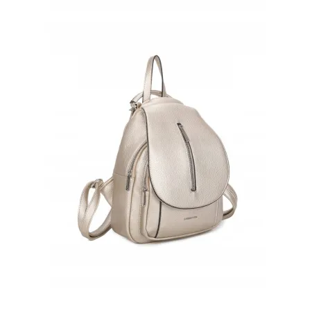 Modny Miejski Plecak Damski LUIGISANTO Złoty Skóra Ekologiczna