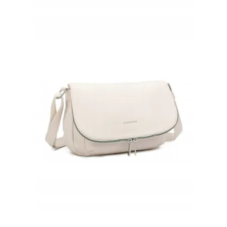 Beżowa Praktyczna Damska LISTONOSZKA LUIGISANTO Regulowany Pasek Skóra Eko