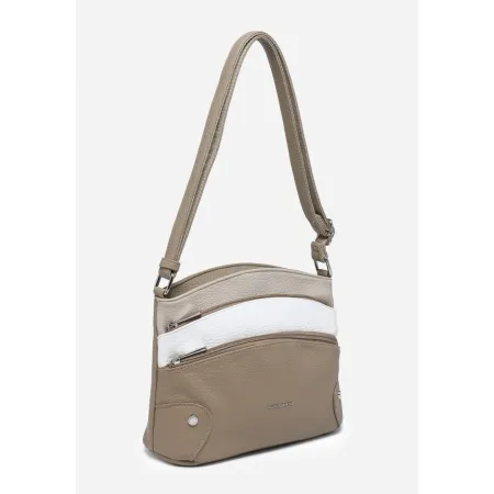 Zgrabna Beżowa Listonoszka Luigisanto Praktyczna Torebka Skóra Eko