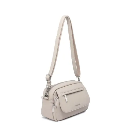 Modna Praktyczna Torebka Damska Listonoszka LUIGISANTO Beżowa