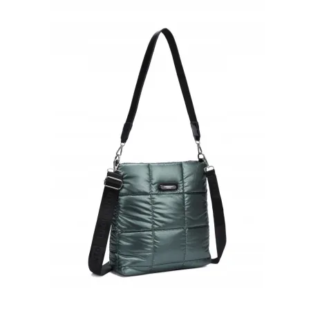 Zielona Listonoszka Torebka Damska Pikowana Poliester LUIGISANTO 6824 Green