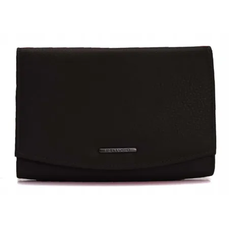 Bellugio portfel skóra naturalna czarny - kobieta