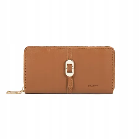 Bellugio portfel skóra naturalna licowa brązowy - kobieta