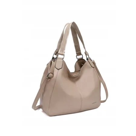 Stylowa Torebka Shopper Damska Beżowa na Ramię LUIGISANTO 23021 Beige/Taupe