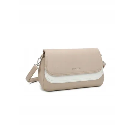 Stylowa Beżowa Torebka LISTONOSZKA LUIGISANTO 3 Komory Skóra Eko