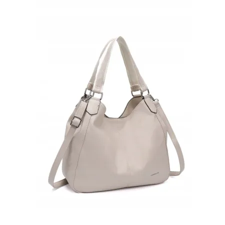 Stylowa Torebka Shopper Damska Beżowa na Ramię LUIGISANTO 23021 Beige