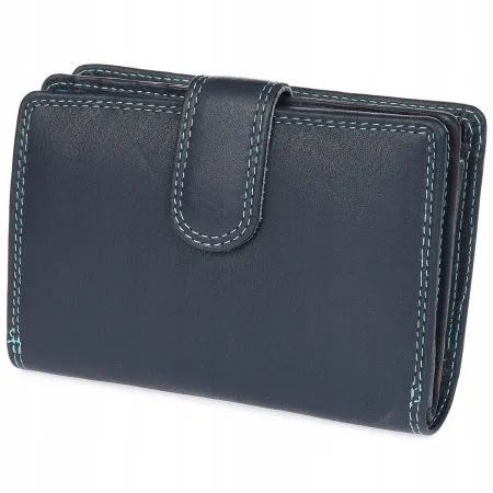 Bellugio portfel skóra naturalna licowa brązowy - kobieta