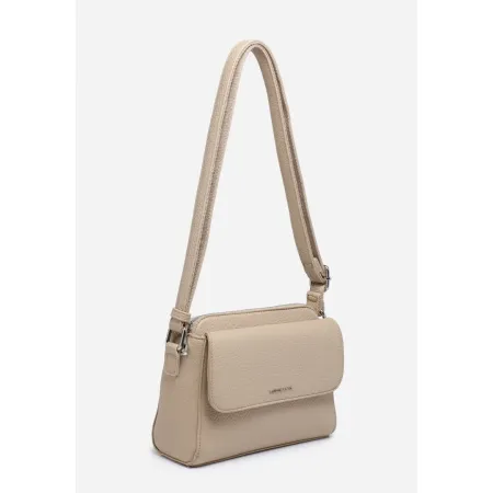 Torebka Damska Beżowa Listonoszka LUIGISANTO na Ramię Skóra Ekologiczna