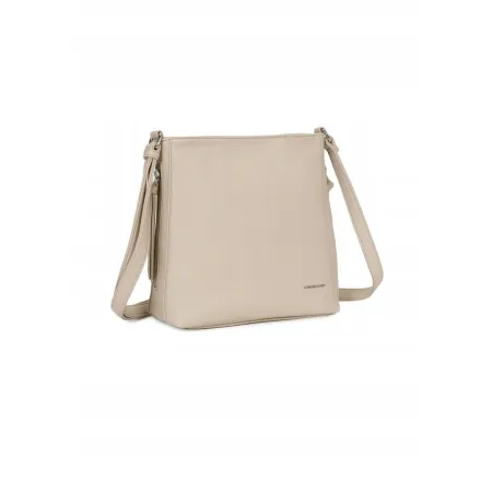 Praktyczna Elegancka Torebka Damska LUIGISANTO Listonoszka Beżowa