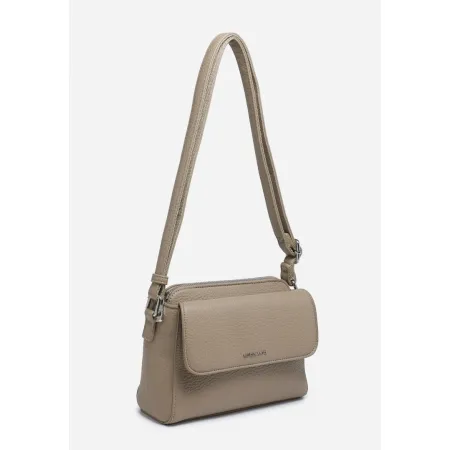 Torebka Damska Ciemny Beż Listonoszka LUIGISANTO na Ramię Skóra Eko