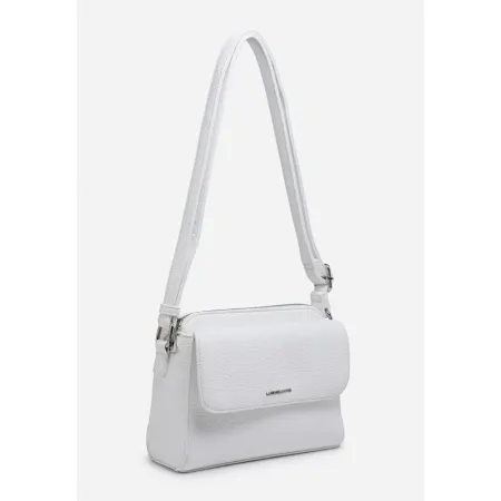 Torebka Damska Biała Listonoszka LUIGISANTO na Ramię Skóra Ekologiczna