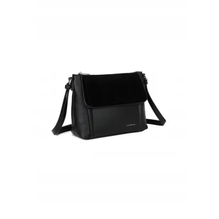 Klasyczna Pojemna Listonoszka LUIGISANTO Torebka Damska Czarna