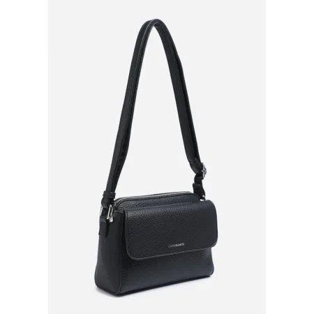 Torebka Damska Czarna Listonoszka LUIGISANTO na Ramię Skóra Ekologiczna