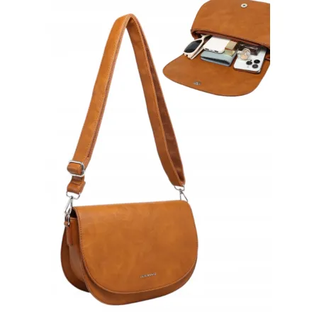 Modna Listonoszka Torebka Damska Brązowa LUIGISANTO BI0507-1 Brown