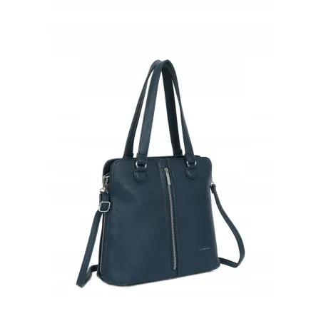 Stylowa Torebka Shopperka Damska Granatowa LUIGISANTO 6713 D.Blue