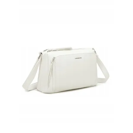 Zgrabna Dwukomorowa Biała Listonoszka Luigisanto Praktyczna Torebka