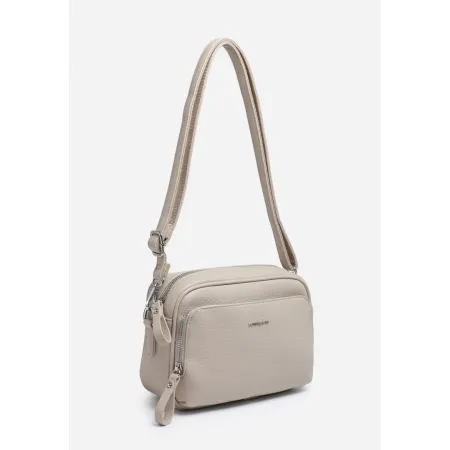 Urocza Damska Torebka Jasny Beż Listonoszka na Ramię LUIGISANTO Skóra Eko