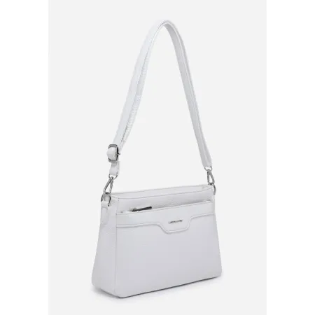 Elegancka Stylowa Listonoszka Torebka Damska Biała LUIGISANTO Na Ramię