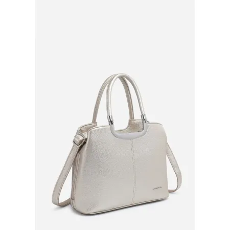 Złota Elegancka Torebka Damska Kuferek na Ramię LUIGISANTO Skóra Eko