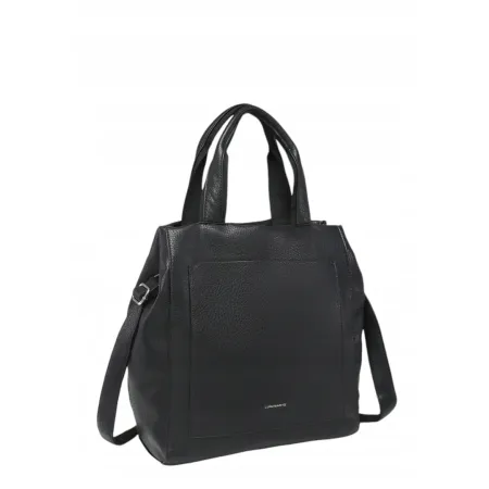 Stylowa Torebka Damska Shopper Czarna Format A4 LUIGISANTO V0506-1 Black