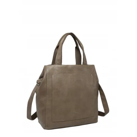 Stylowa Torebka Damska Shopper Beż Format A4 LUIGISANTO V0506-1 Taupe