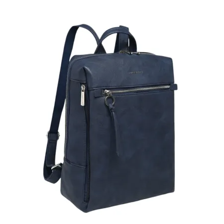 Pojemny Plecak Damski Format A4 Granatowy LUIGISANTO BI5842 Blue