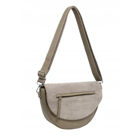 Elegancka Listonoszka Torebka Damska Beżowa LUIGISANTO HS0506-2 Taupe