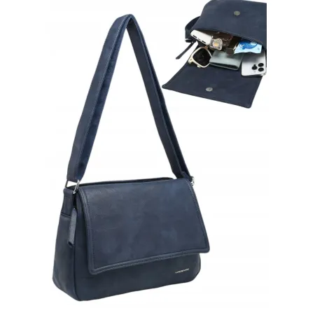 Stylowa Listonoszka Torebka Damska Granatowa LUIGISANTO BI240419 Blue
