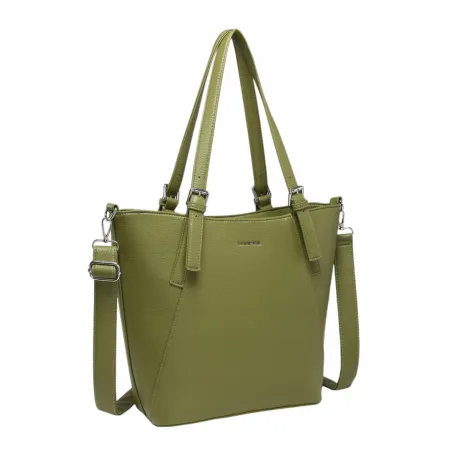 Pojemna Torebka Damska Zielona Shopper na Ramię LUIGISANTO HS1239 Green