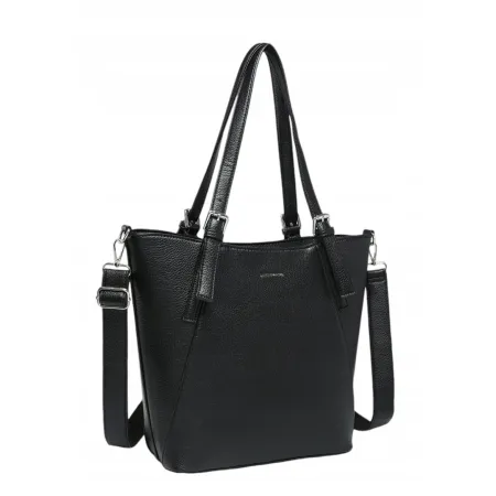 Pojemna Torebka Damska Czarna Shopper na Ramię LUIGISANTO HS1239 Black