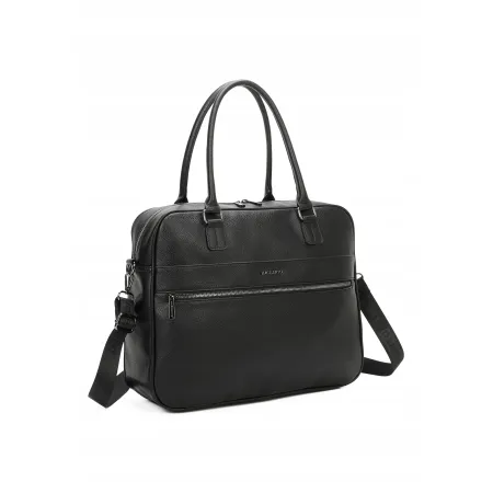 Elegancka Biznesowa Czarna Torba na Laptopa LUIGISANTO 17