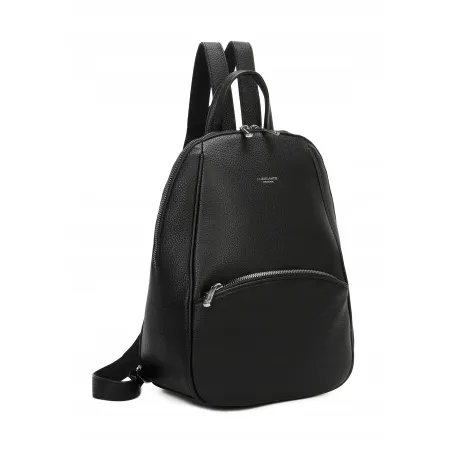 Stylowy Miejski Plecak Damski LUIGISANTO Czarny Skóra Ekologiczna