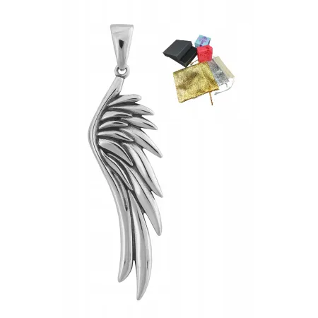 Srebrna Zawieszka Wisiorek Skrzydło Anioła 925 Na Prezent Święta Srebro