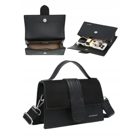 Elegancka Torebka Torba Damska Listonoszka LUIGISANTO HS24015 Black