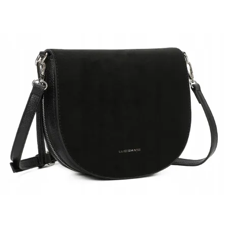 Czarna Pojemna Damska LISTONOSZKA LUIGISANTO 1 Komorowa z paskiem