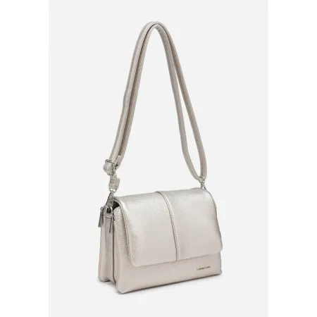 Złota Klasyczna Listonoszka Torebka Damska LUIGISANTO Dopinany Pasek