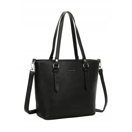 Klasyczna Czarna Torebka Damska Format A4 LUIGISANTO
