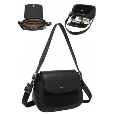 Praktyczna Torebka Torba Damska Listonoszka LUIGISANTO HS0414-1 Black