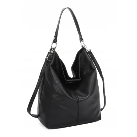 Torebka Damska Worek Shopper LUIGISANTO Czarna