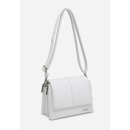 Biała Klasyczna Listonoszka Torebka Damska LUIGISANTO Dopinany Pasek