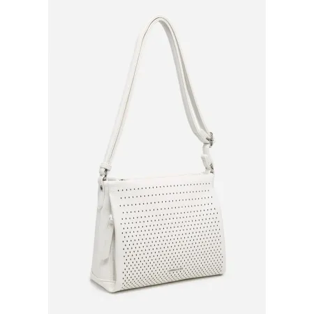 Biała Ażurowa Listonoszka Damska Torebka LUIGISANTO Elegancka